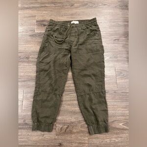 Calvin Klein Olive Green Drawstring Jogger Pants